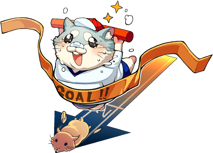 Character from Fight League crossing the goal